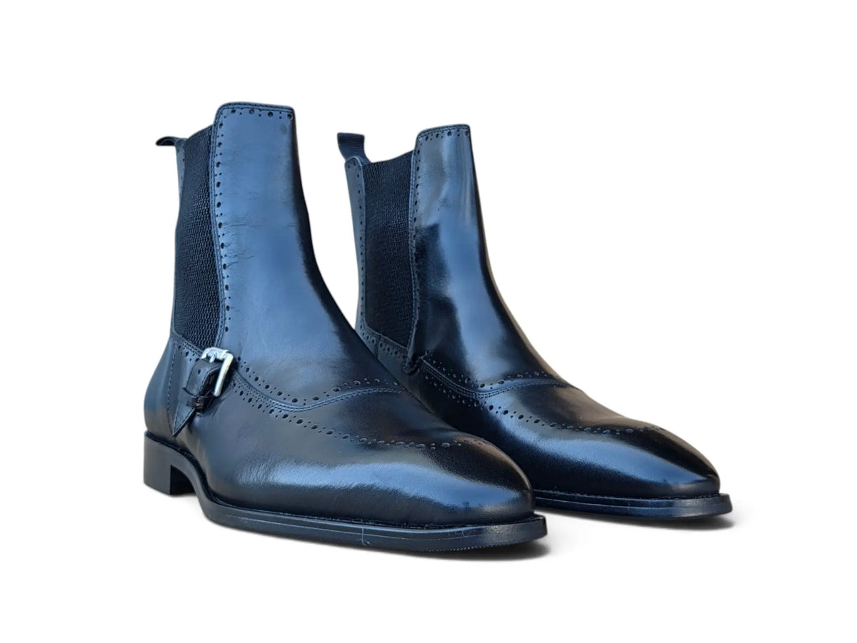 Rocco Burnished Leather Chelsea Boot Carrucci