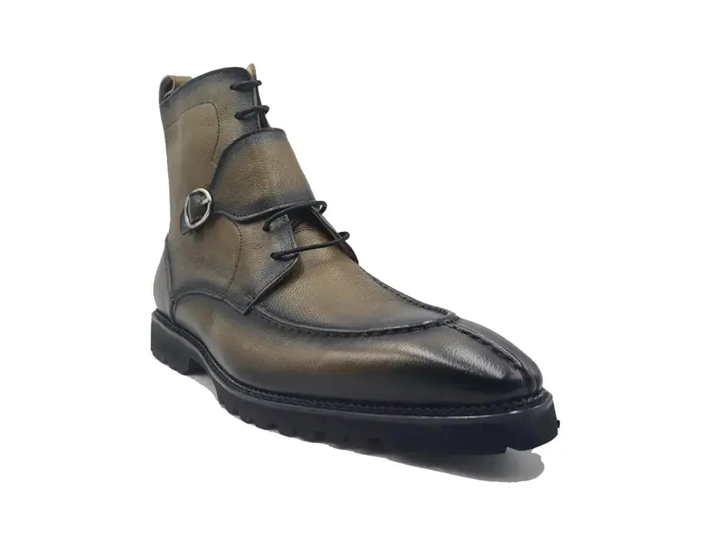 Rugged Split Toe Lace-up Boot Carrucci