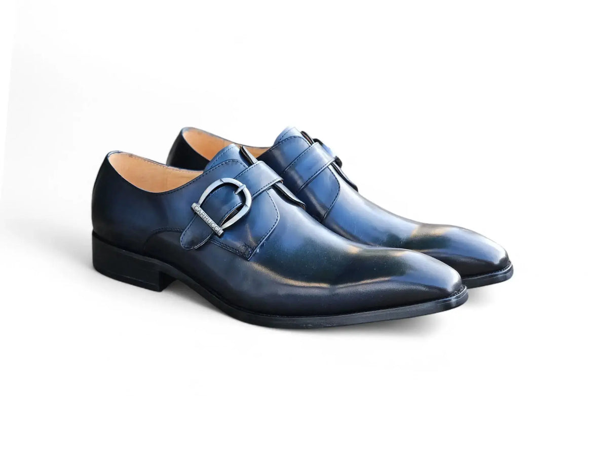 Carrucci Mens 9.5 Two-Tone Monk Strap Wingtip Dress Shoes Wholesale Wingtip Monk Strap Loafer for your store - Faire main image 2