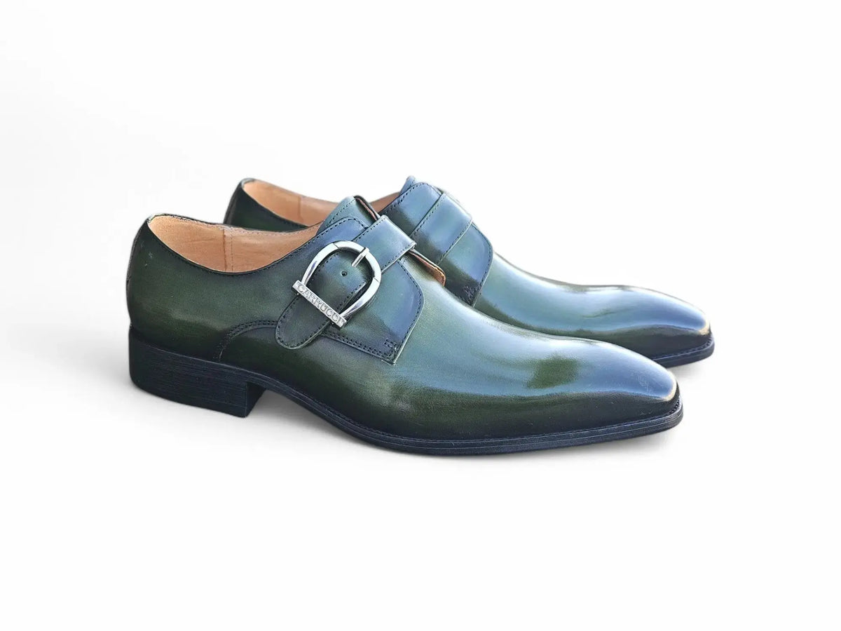 Bacco Bucci Olive Green Monk Strap Bacca Bucci Men main image 4