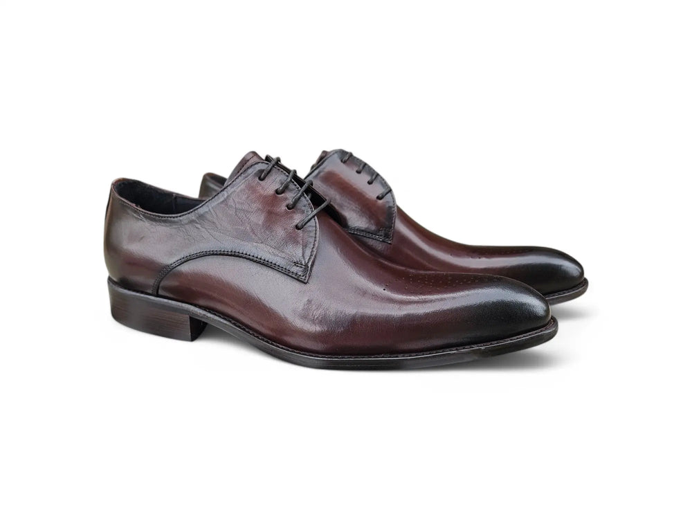 Signature Burnished Lace-up Derby - Carrucci Shoes display picture 2