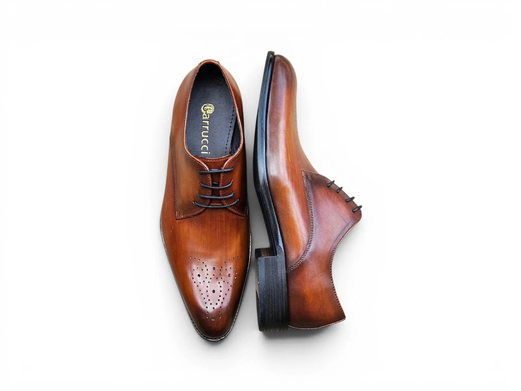 Signature Burnished Lace-up Derby Carrucci