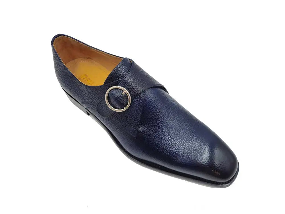 Single Monk Strap Plain Toe Shoes Carrucci