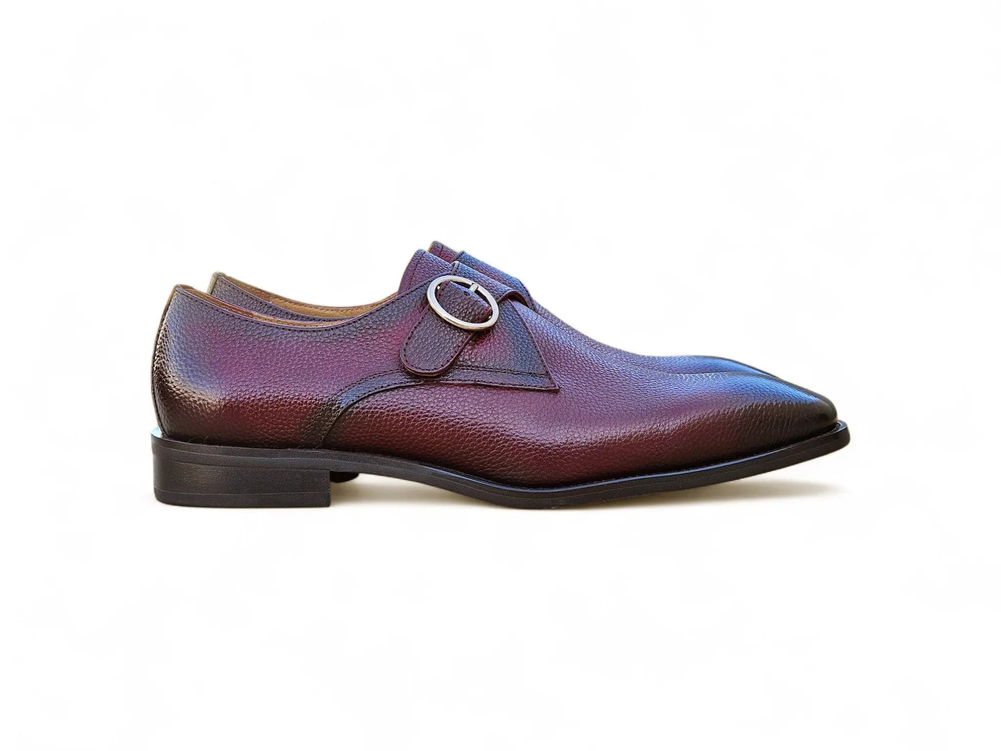 Single Monk Strap Plain Toe Shoes Carrucci
