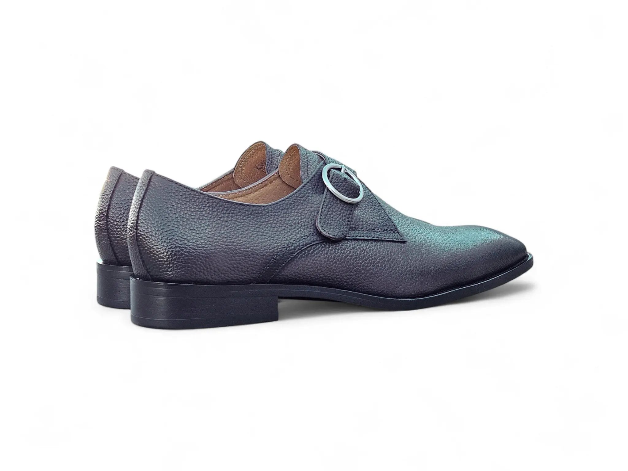 Single Monk Strap Plain Toe Shoes Carrucci
