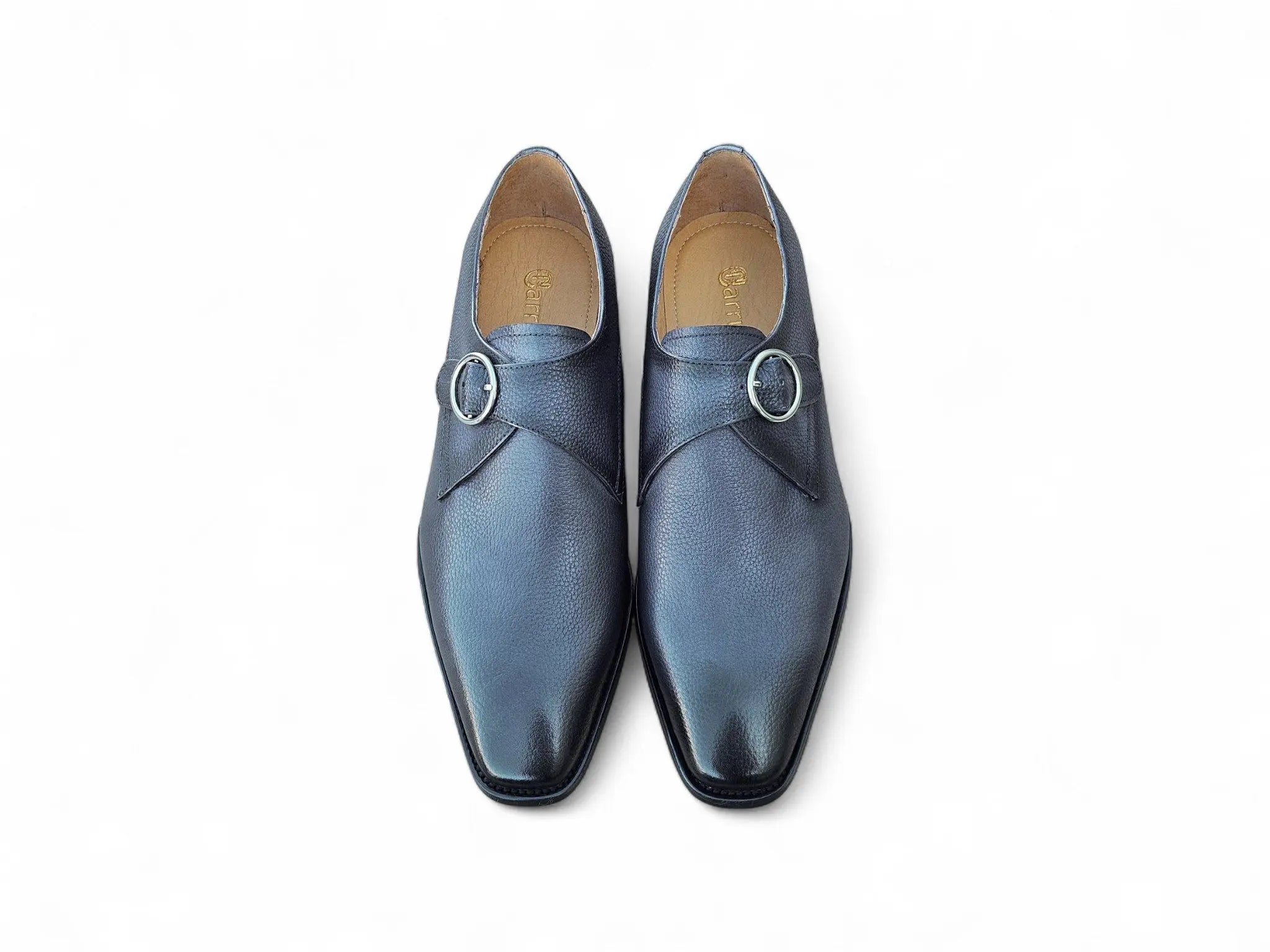 Single Monk Strap Plain Toe Shoes Carrucci
