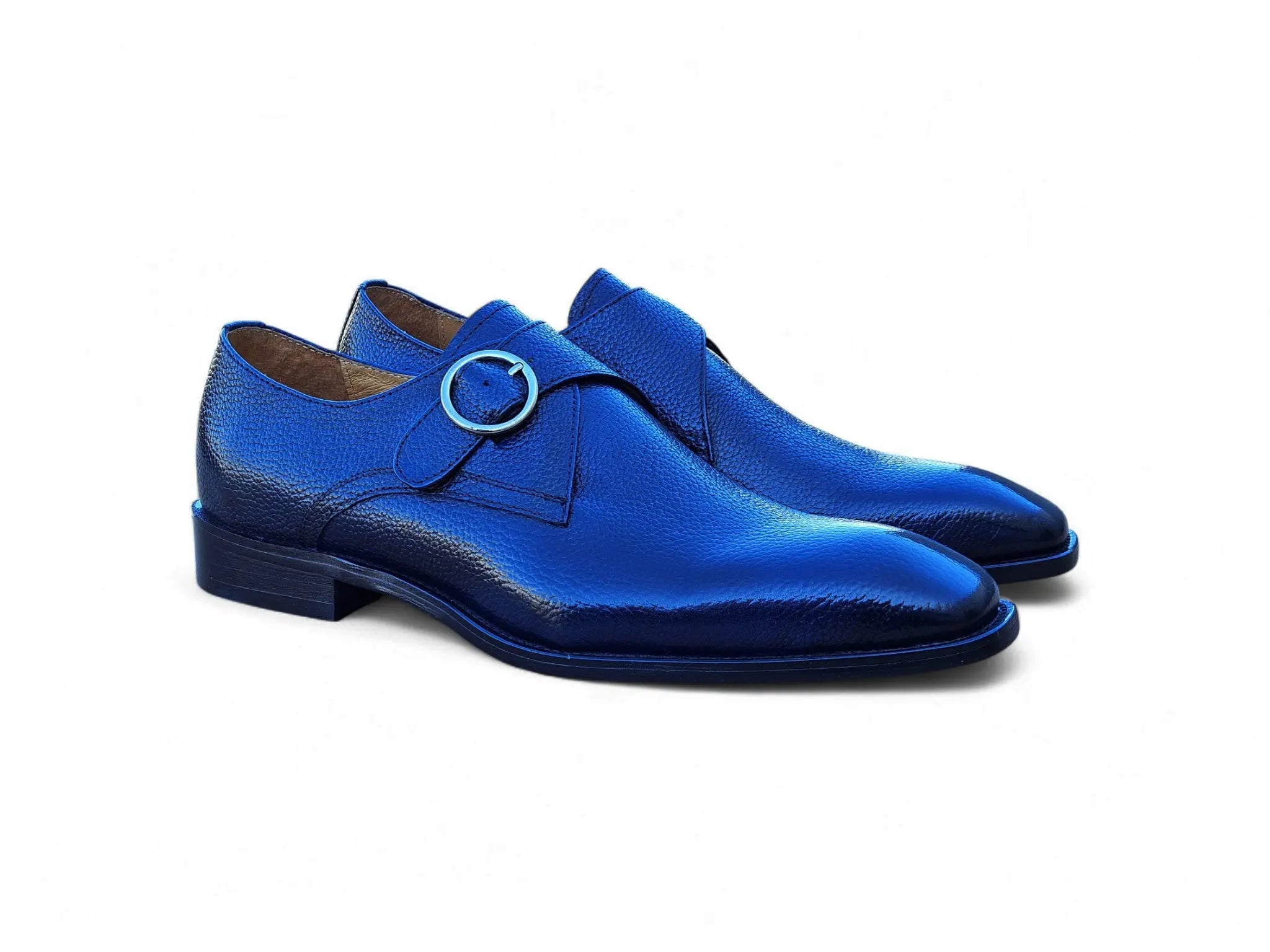 Single Monk Strap Plain Toe Shoes Carrucci