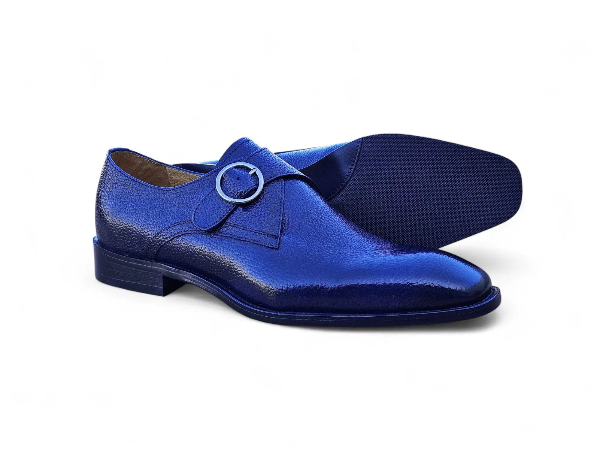 Single Monk Strap Plain Toe Shoes Carrucci