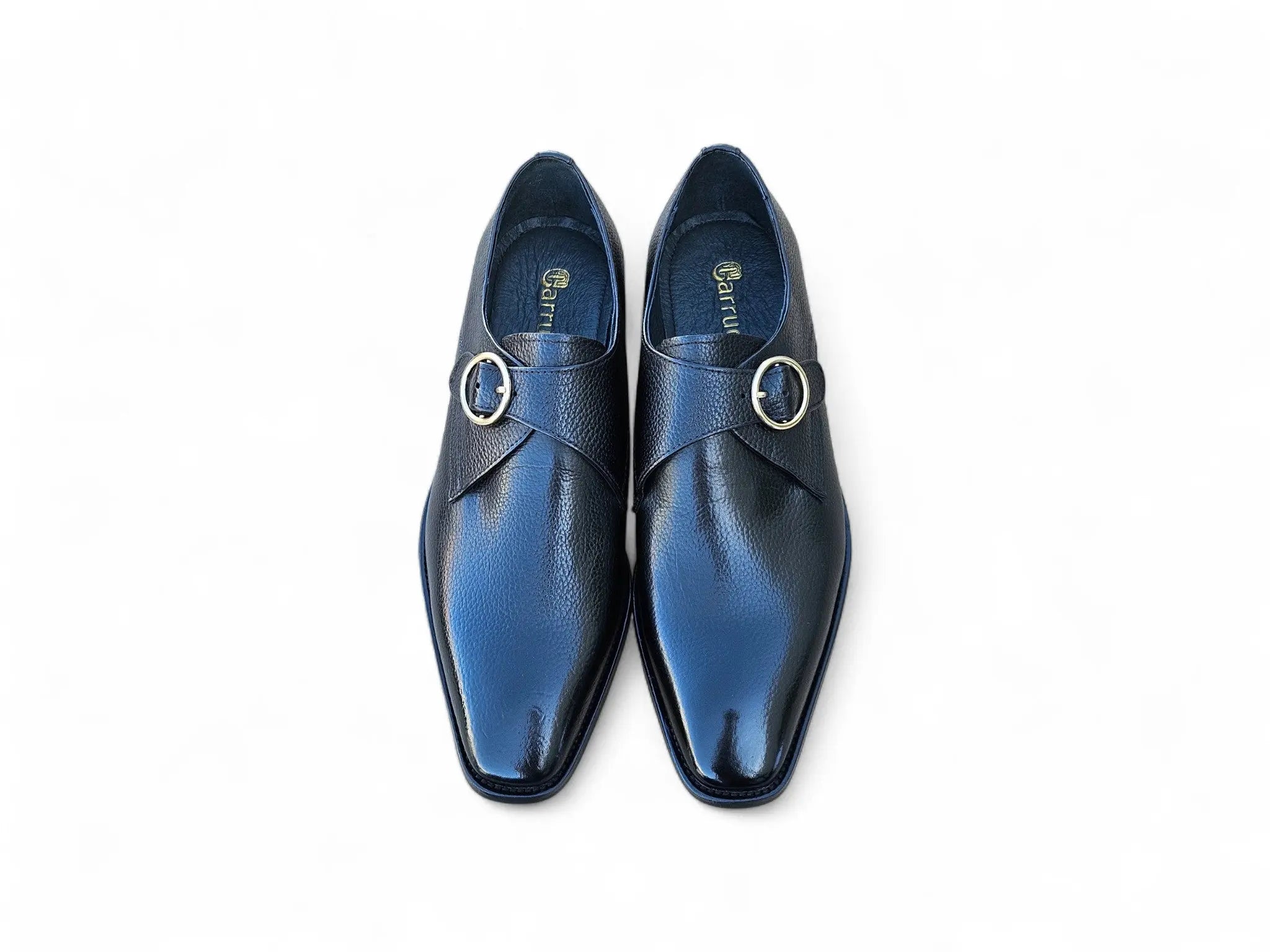 Single Monk Strap Plain Toe Shoes Carrucci