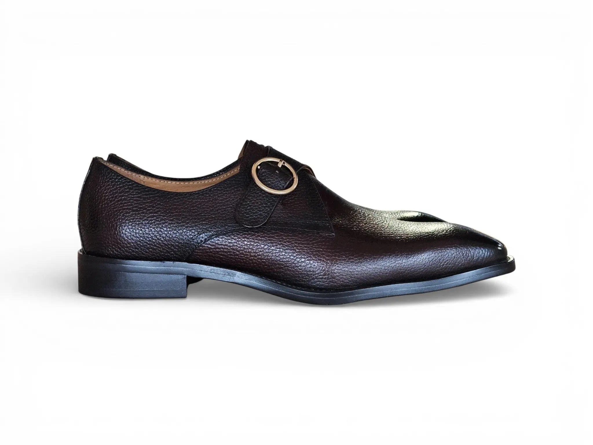 Single Monk Strap Plain Toe Shoes Carrucci