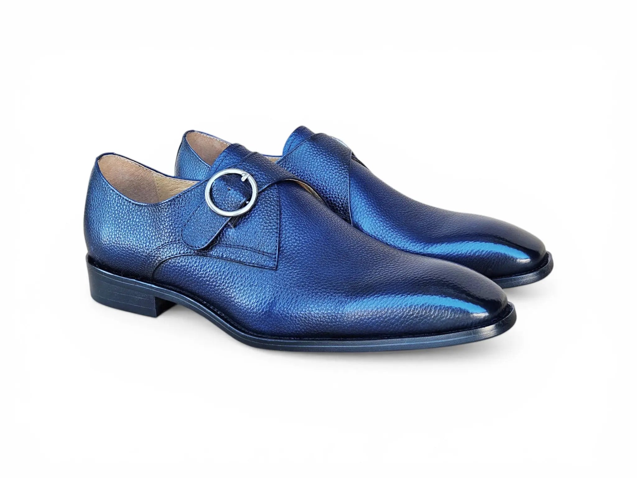 Single Monk Strap Plain Toe Shoes Carrucci