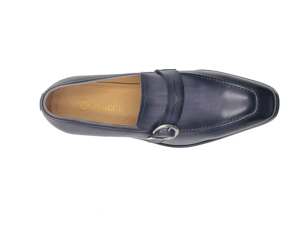 Single Monk Strap with modern buckle Carrucci