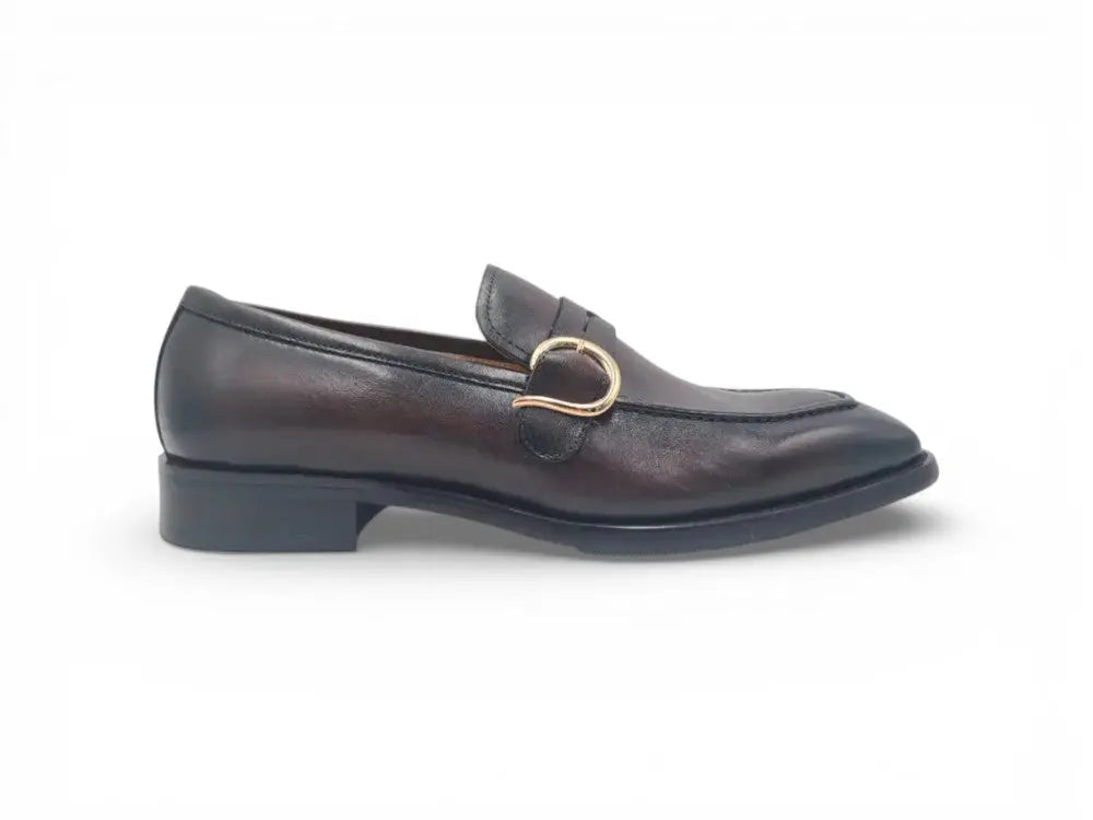 Single Monk Strap with modern buckle Carrucci