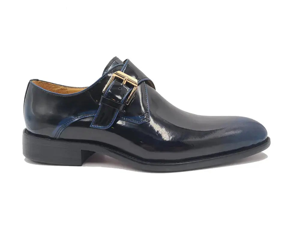 Soft Calf Patent Leather Single Monk Slip-on Carrucci