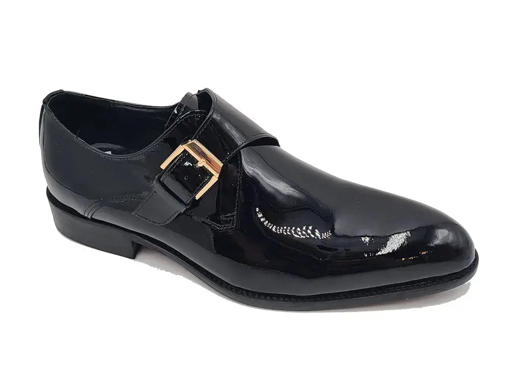 Soft Calf Patent Leather Single Monk Slip-on Carrucci