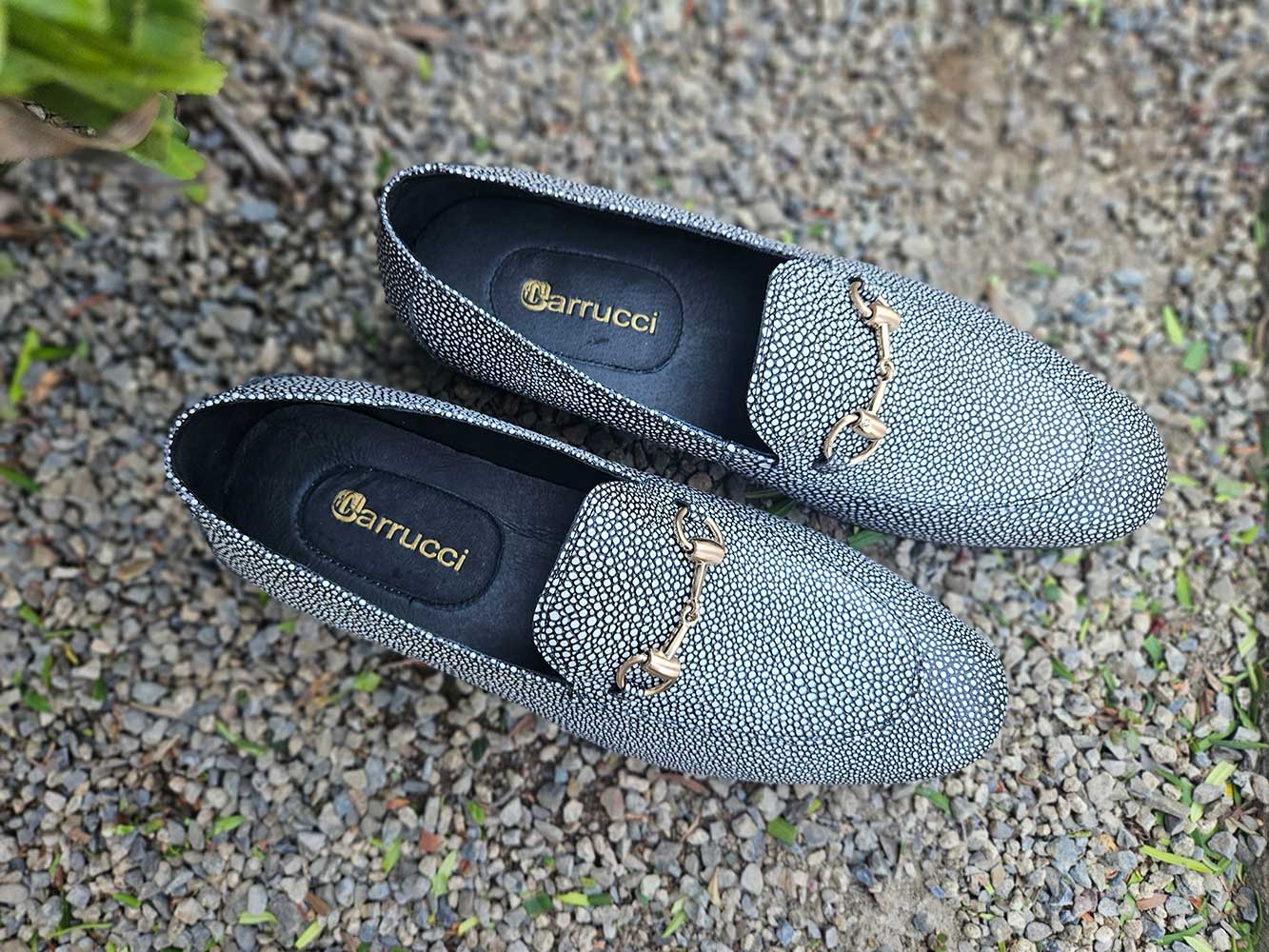 Stingray Embossed Horsebit Loafer Carrucci