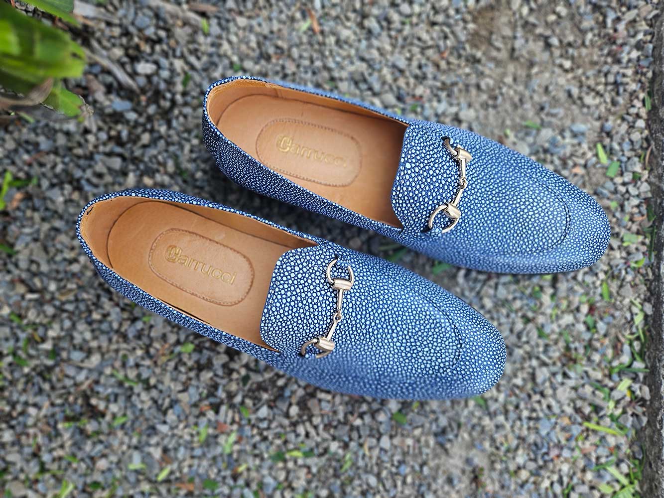 Stingray Embossed Horsebit Loafer Carrucci