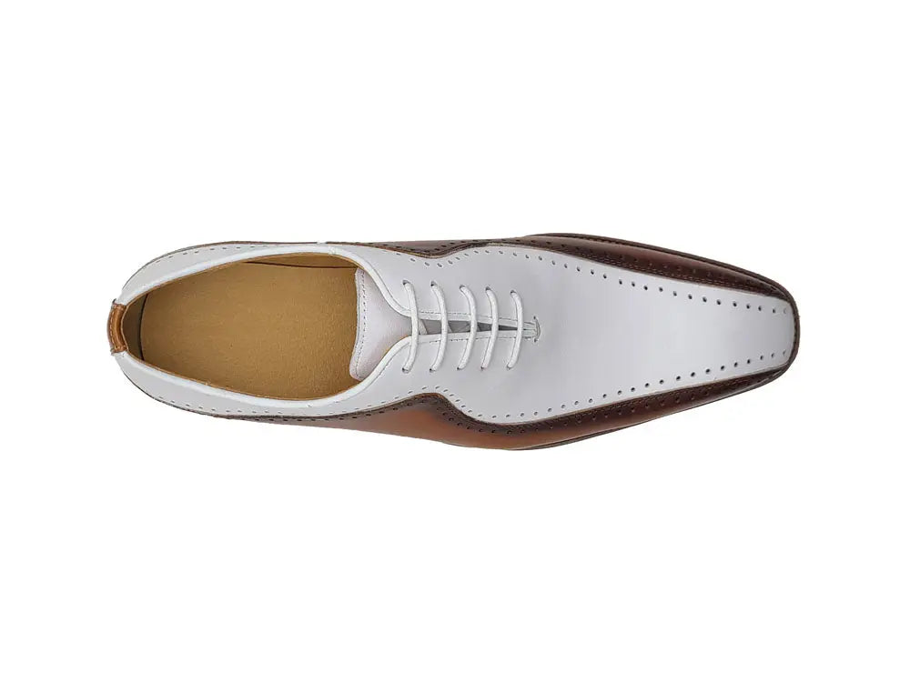 Stylish Two-Tone Brogue Oxford Carrucci