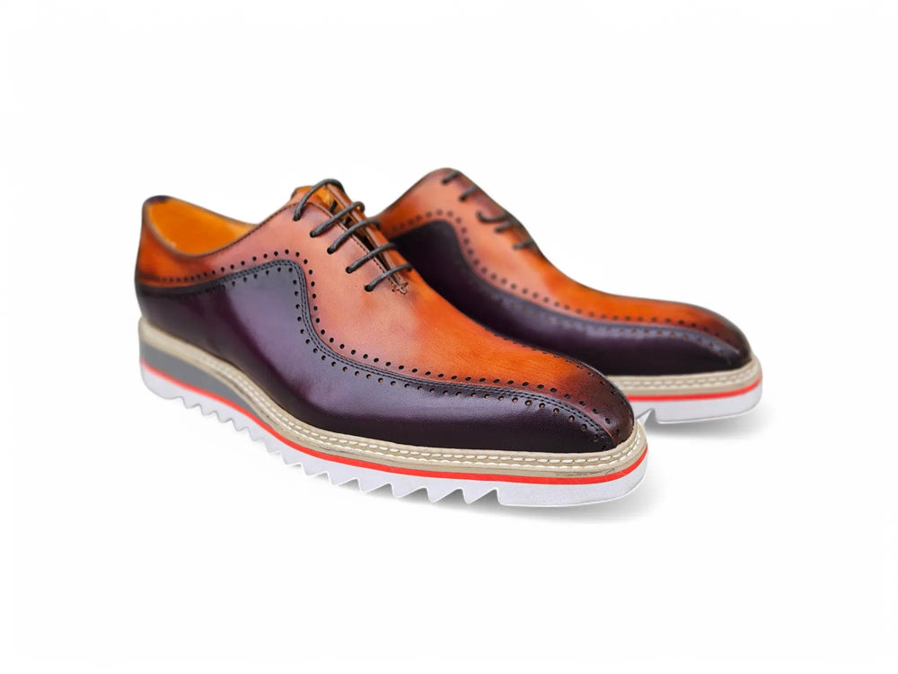 Stylish Two-Tone Brogue Oxford - Carrucci Shoes display picture 2