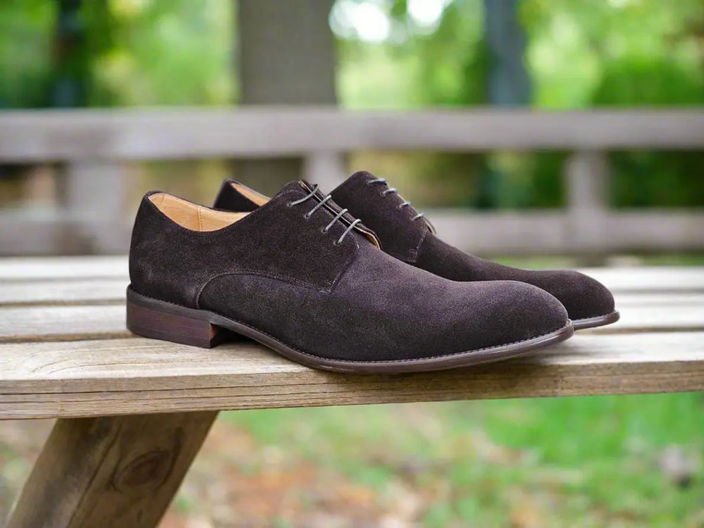 Suede Lace-up Shoes - Carrucci Shoes Burgundy / 12