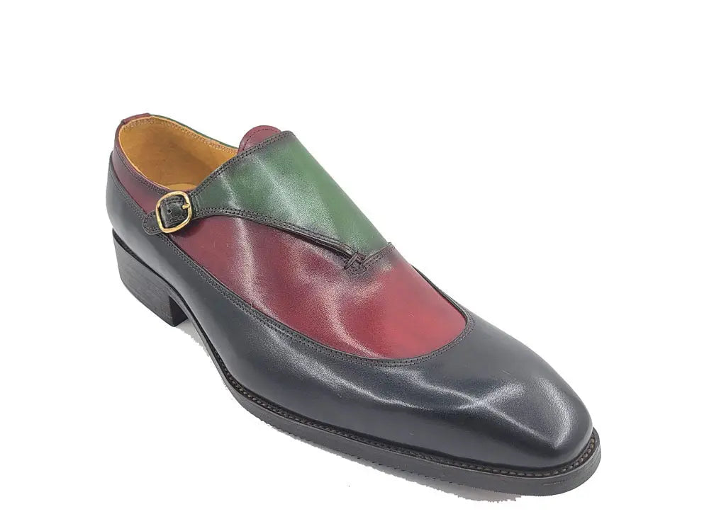 Tri-Tone Single Monk Strap Slip-on Carrucci