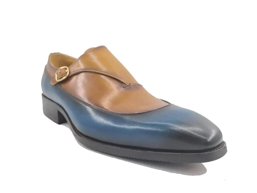 Tri-Tone Single Monk Strap Slip-on Carrucci