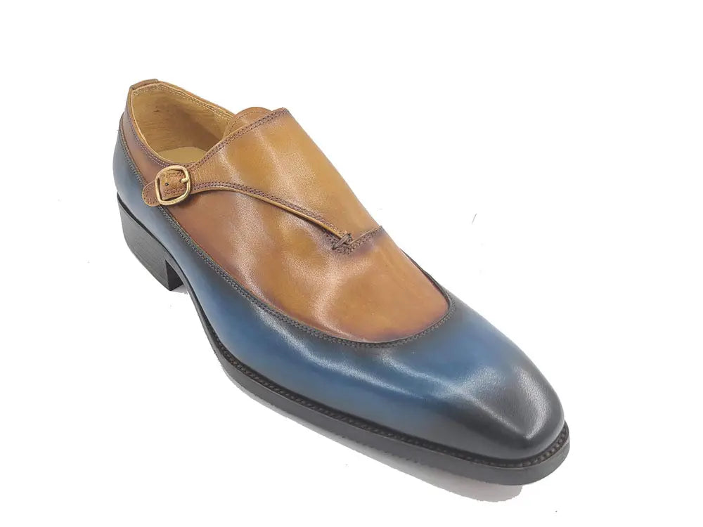 Tri-Tone Single Monk Strap Slip-on Carrucci