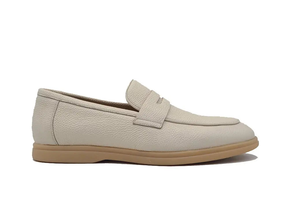 Tumble Calfskin Penny Loafer Carrucci