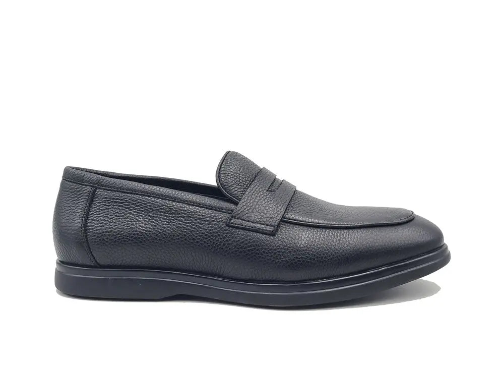 Tumble Calfskin Penny Loafer Carrucci