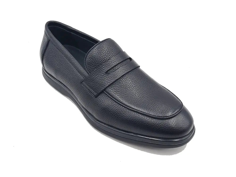 Tumble Calfskin Penny Loafer Carrucci