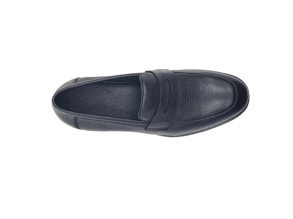 Tumble Calfskin Penny Loafer Carrucci