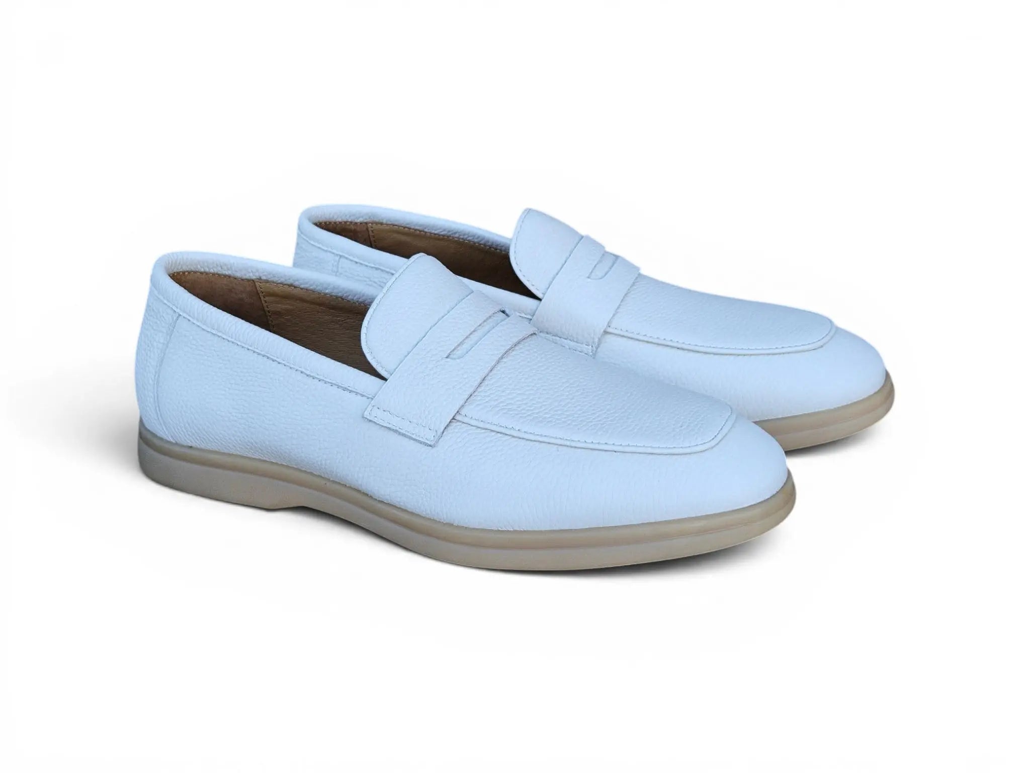 Tumble Calfskin Penny Loafer Carrucci