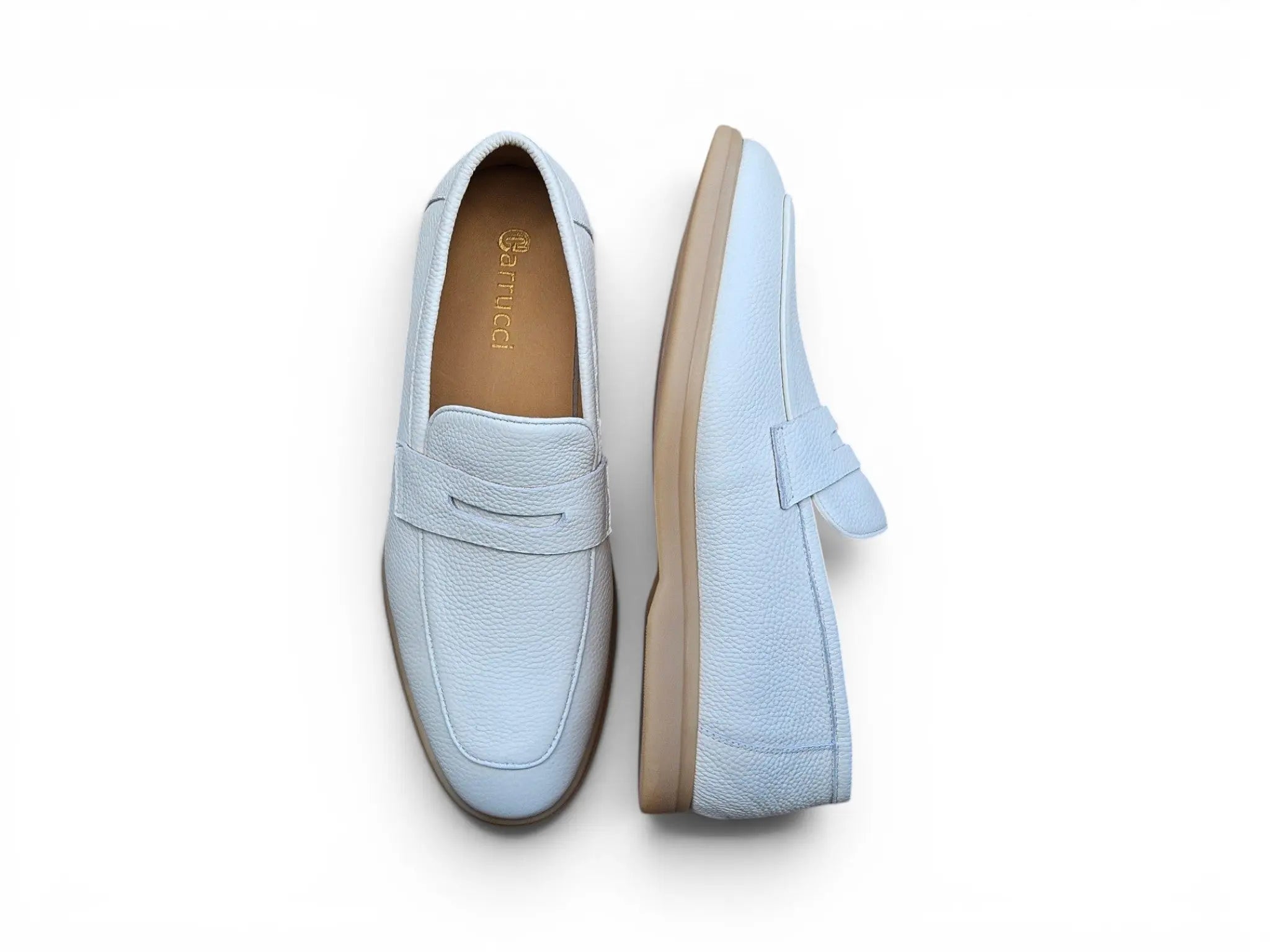 Tumble Calfskin Penny Loafer Carrucci