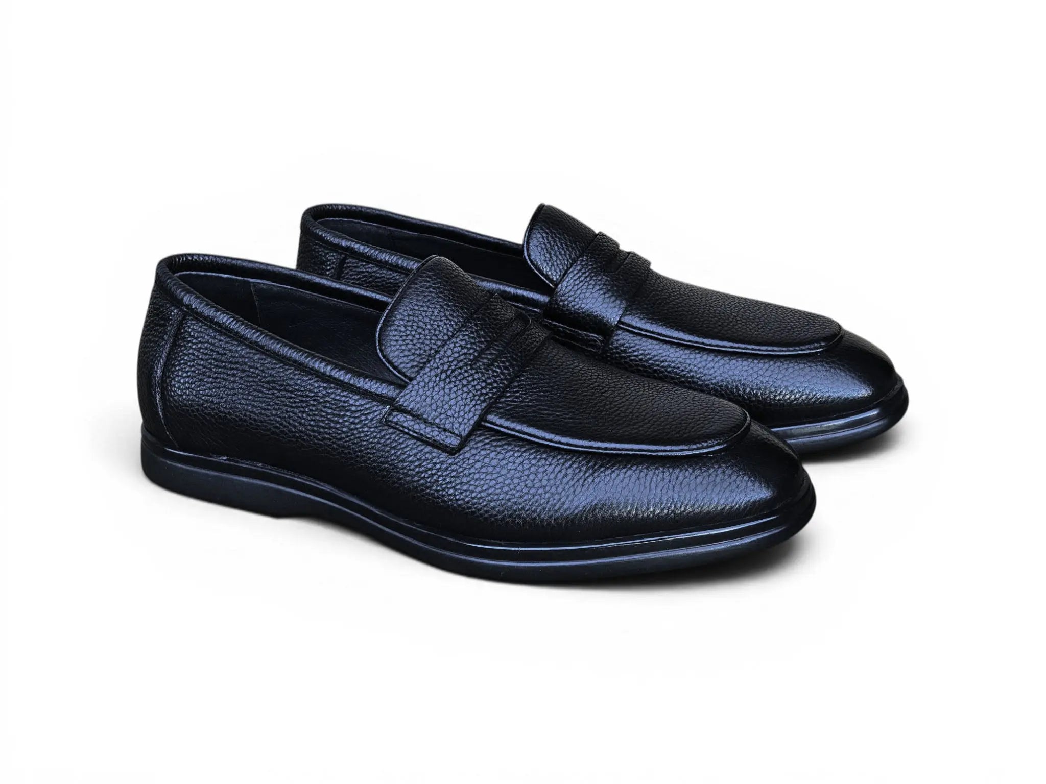 Tumble Calfskin Penny Loafer Carrucci