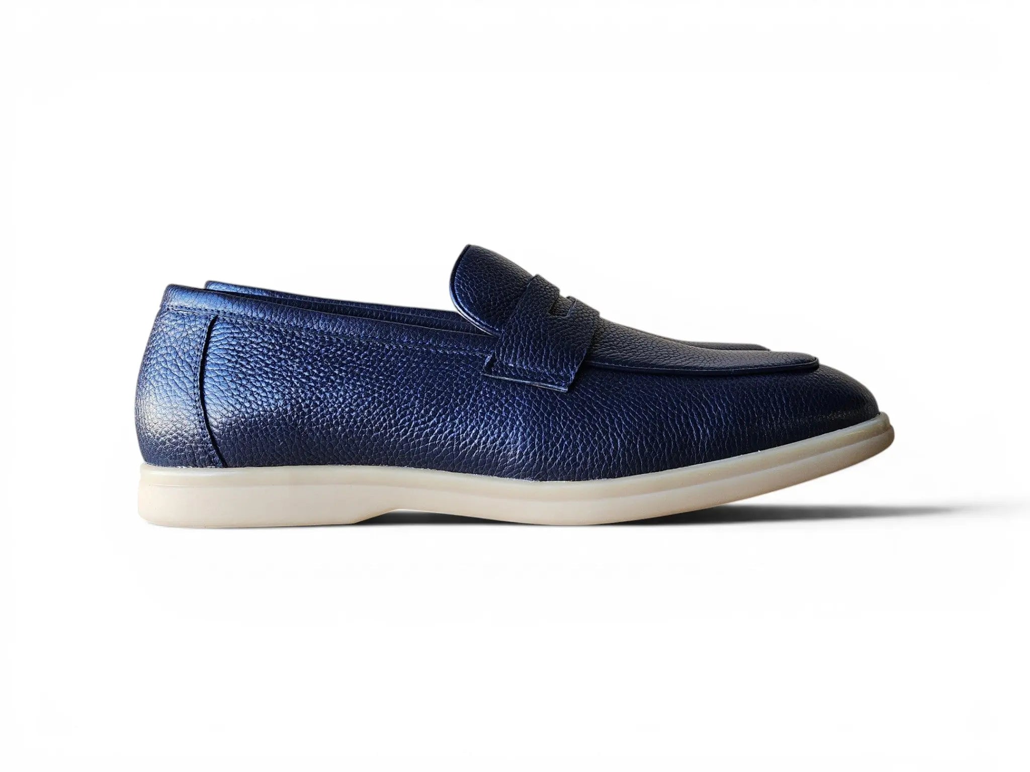 Tumble Calfskin Penny Loafer Carrucci