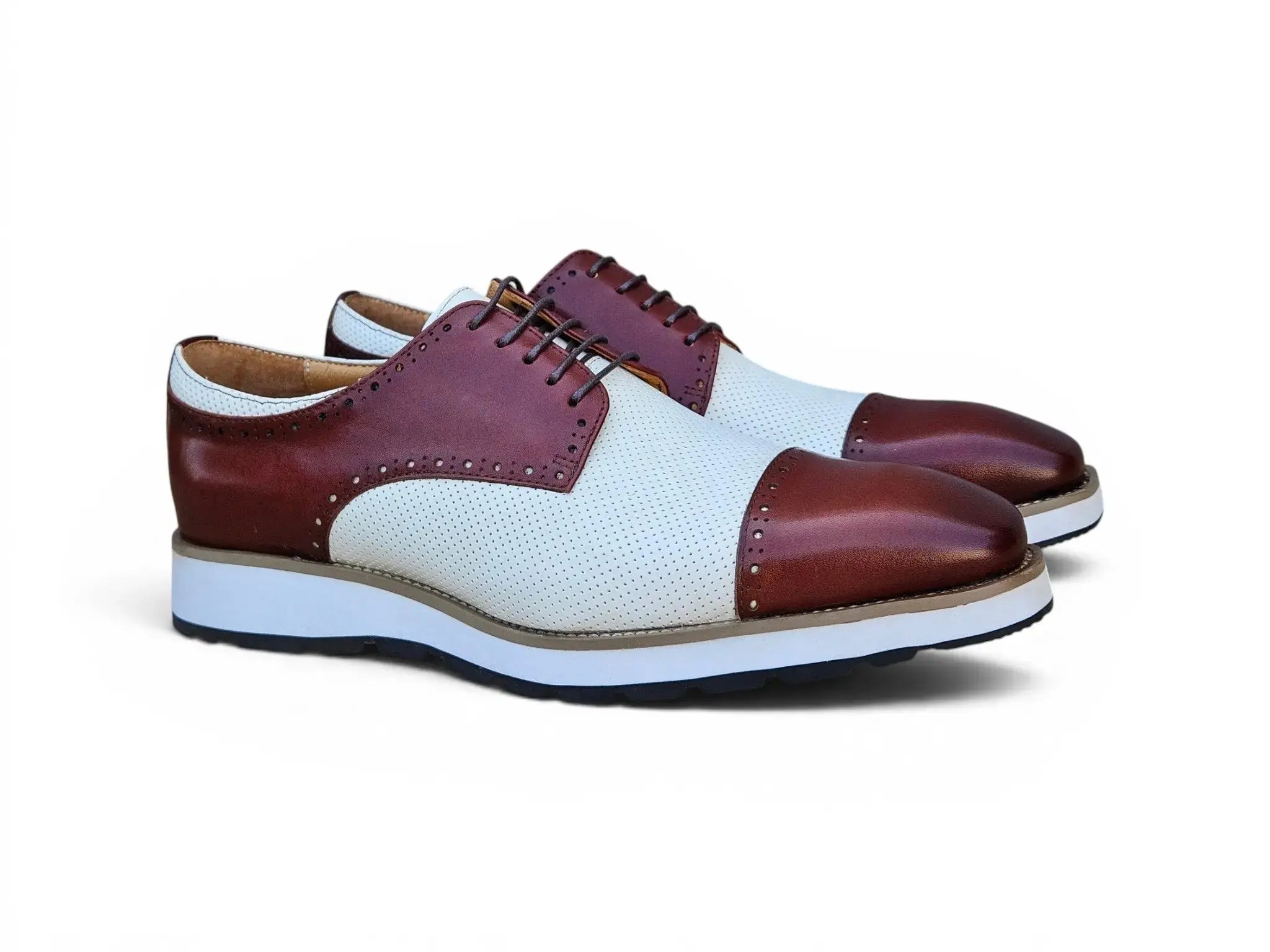 Two Tone Cap Toe Oxford Carrucci