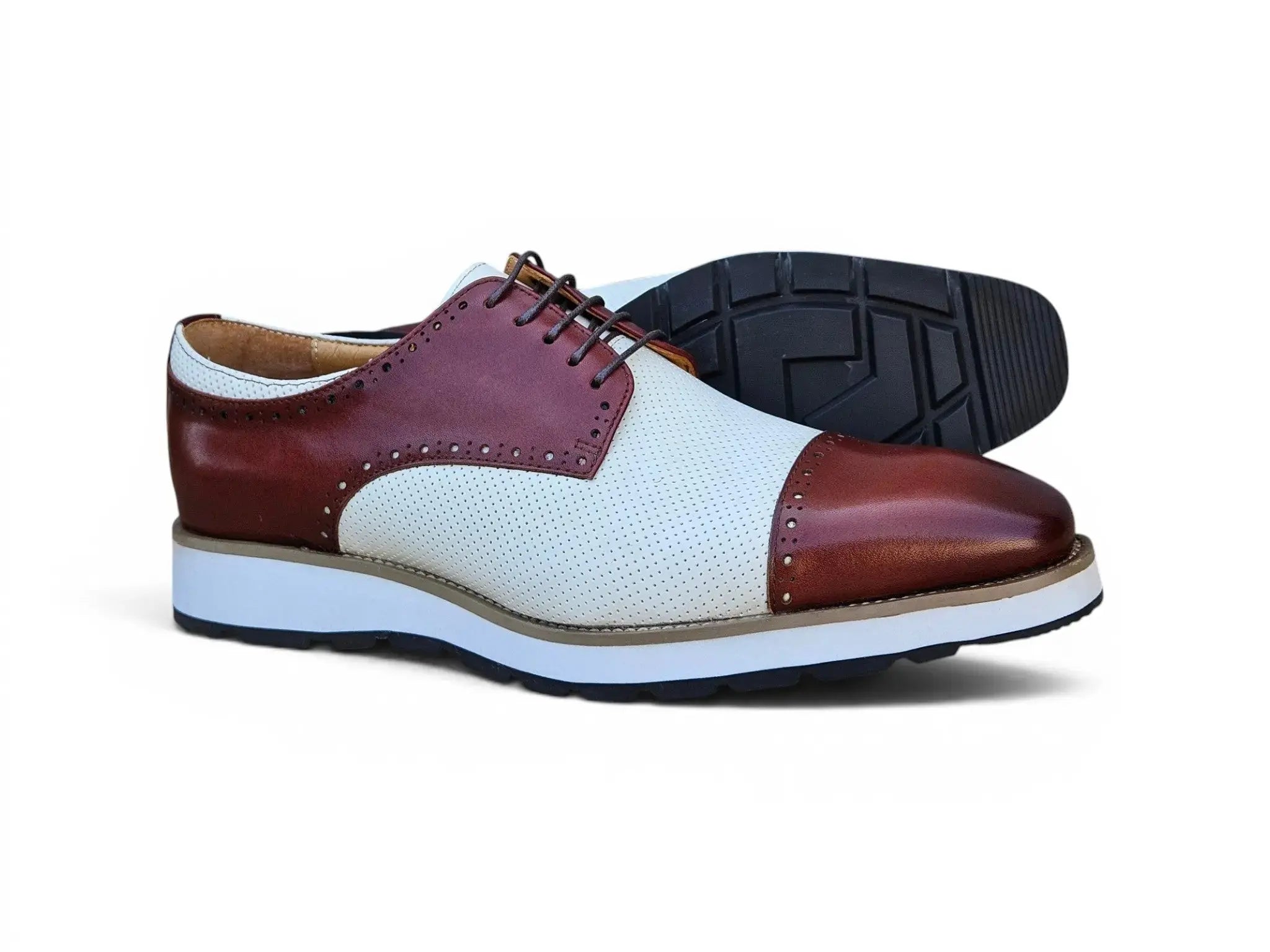 Two Tone Cap Toe Oxford Carrucci