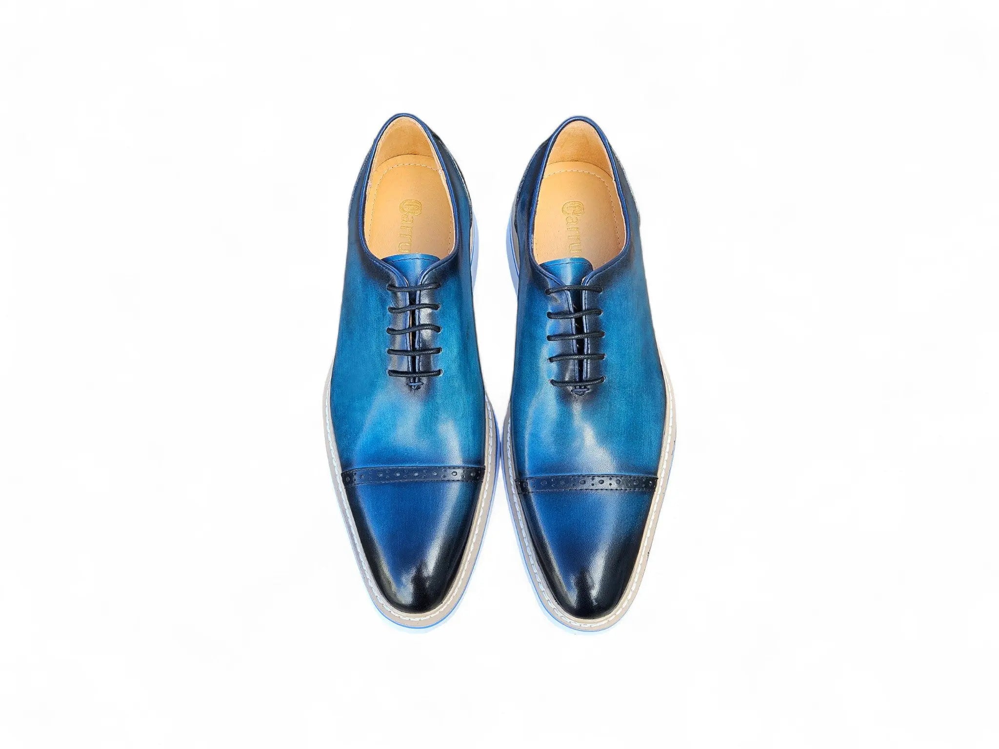 Two Tone Cap toe Calfskin Oxford Carrucci