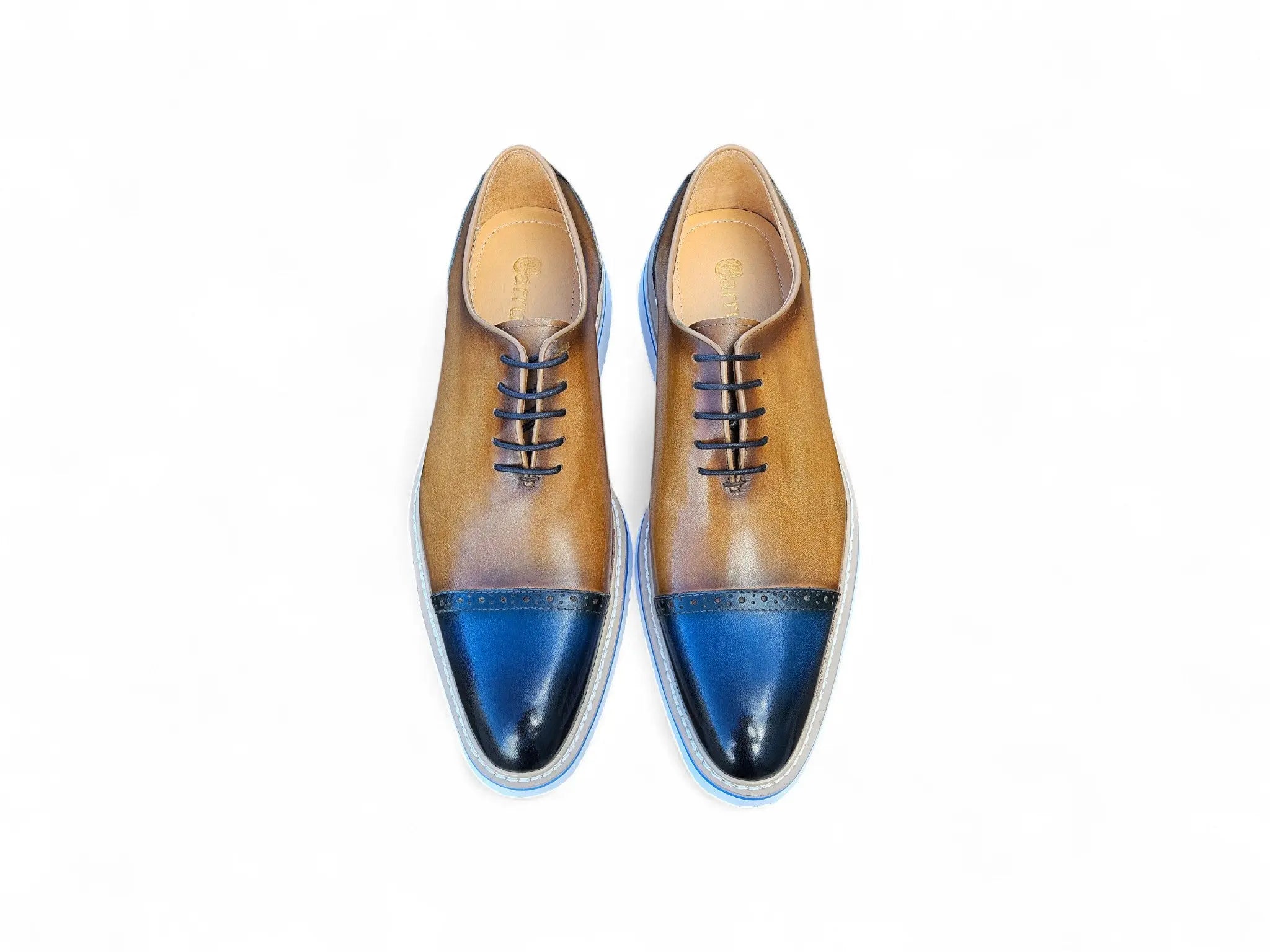 Two Tone Cap toe Calfskin Oxford Carrucci