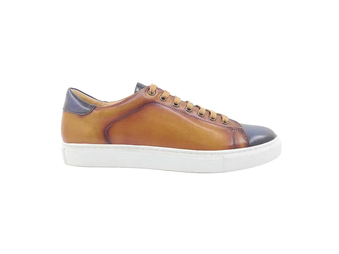 Two Tone Leather Dress Sneaker Carrucci