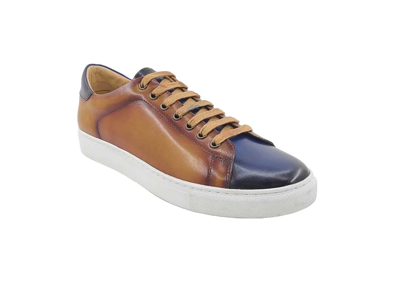 Two Tone Leather Dress Sneaker Carrucci