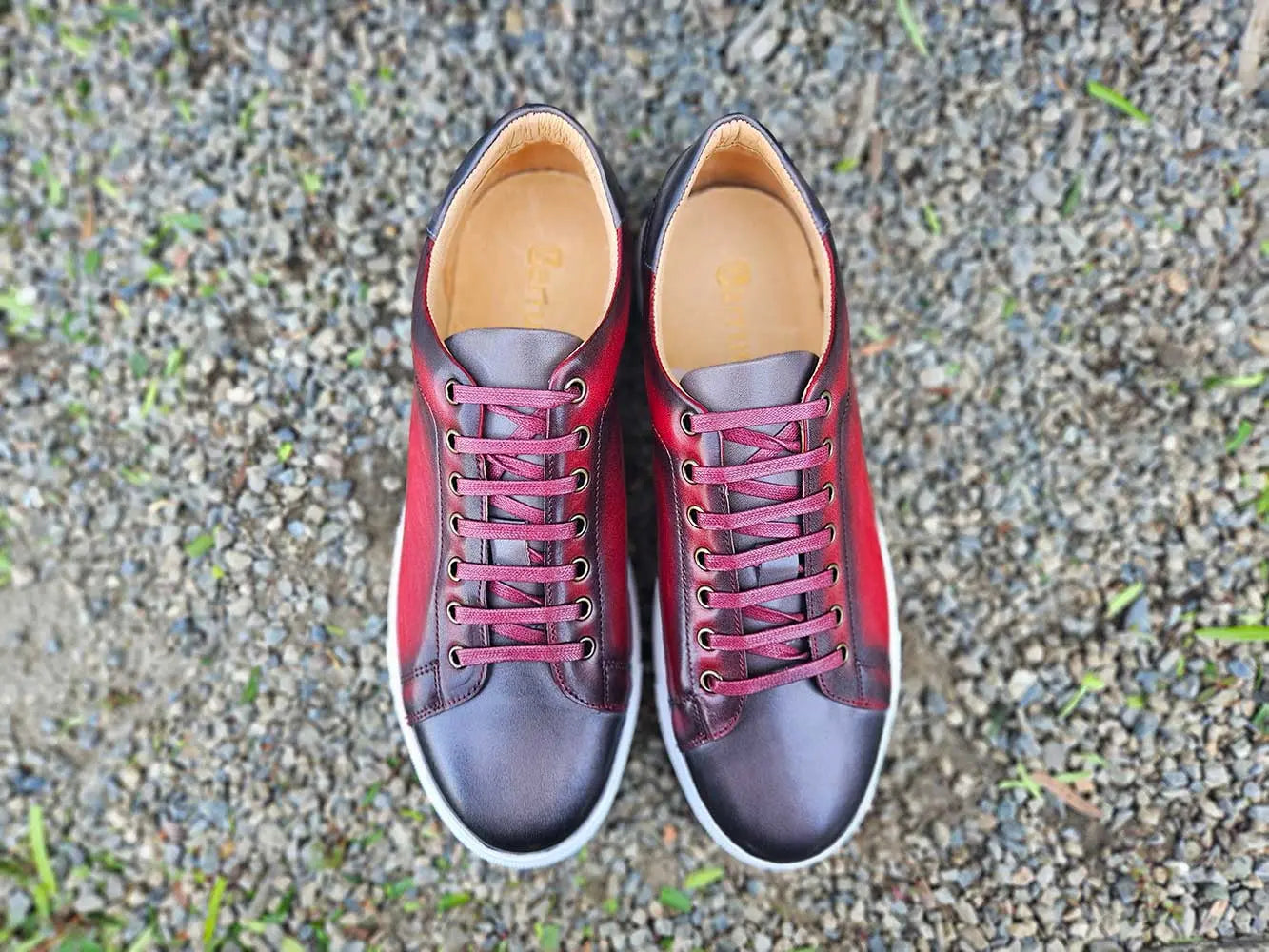 Two Tone Leather Dress Sneaker Carrucci