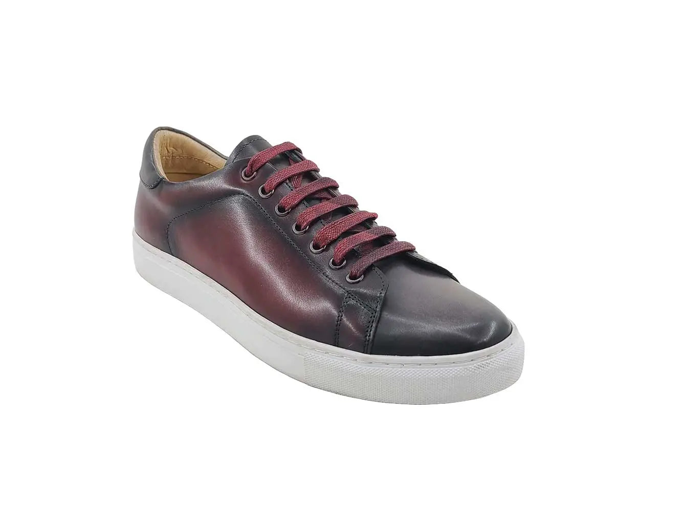 Two Tone Leather Dress Sneaker Carrucci