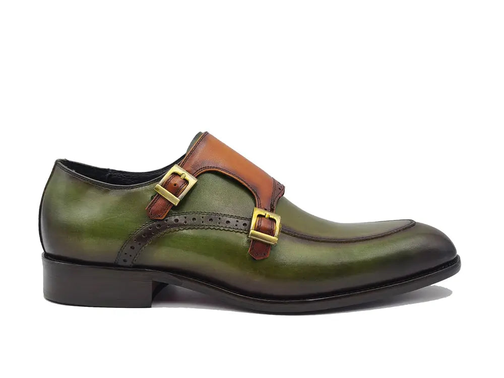 Two Tone Monk Strap Buckle Loafer Carrucci