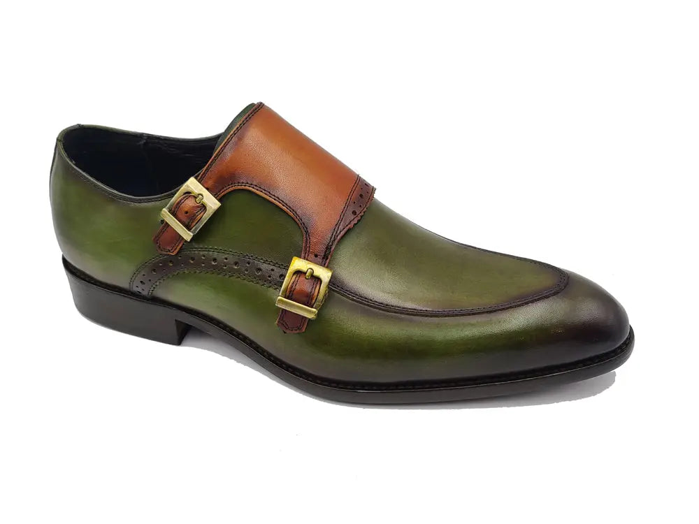 Two Tone Monk Strap Buckle Loafer Carrucci