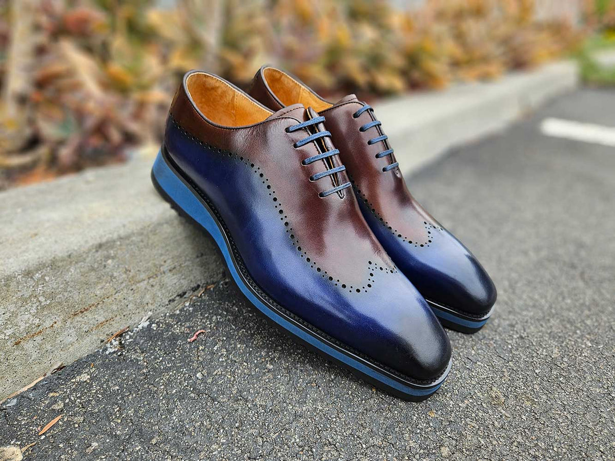 Two Tone Oxford With Lightweight Sole - Carrucci Shoes