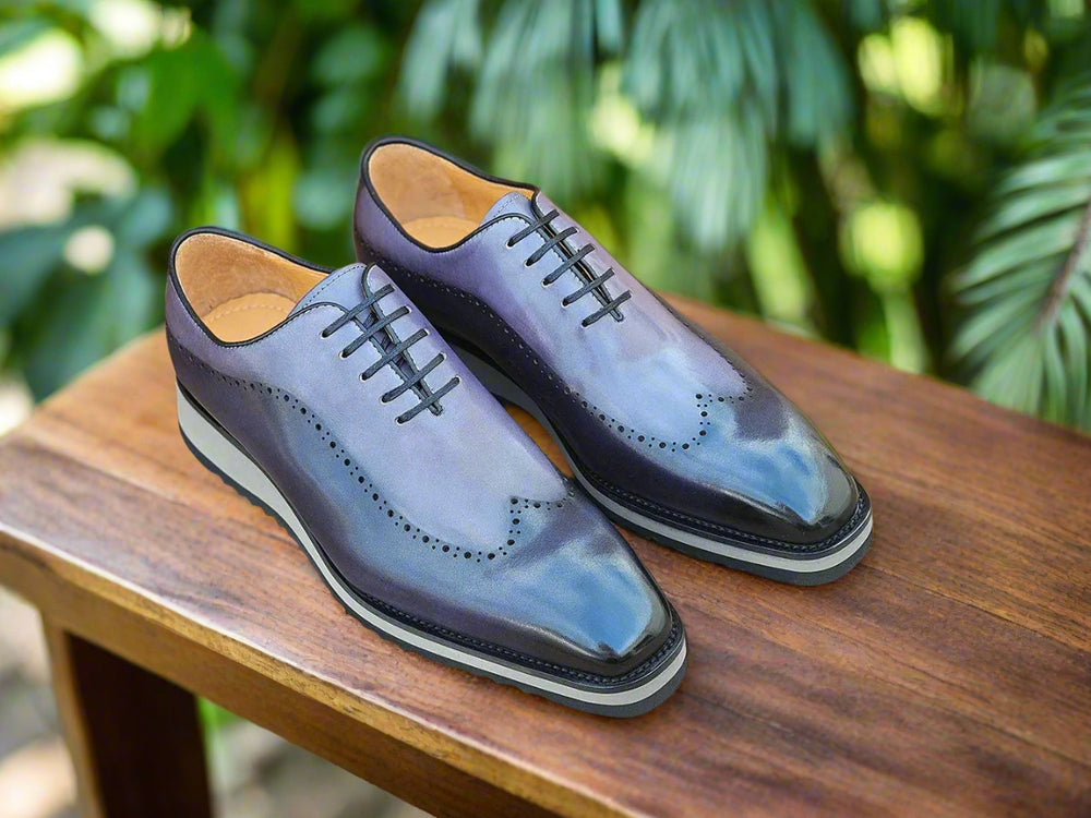 Two Tone Oxford with Lightweight Sole - Carrucci Shoes Purple / 14 Two Tone Oxford with Lightweight Sole - Carrucci Shoes Purple / 14