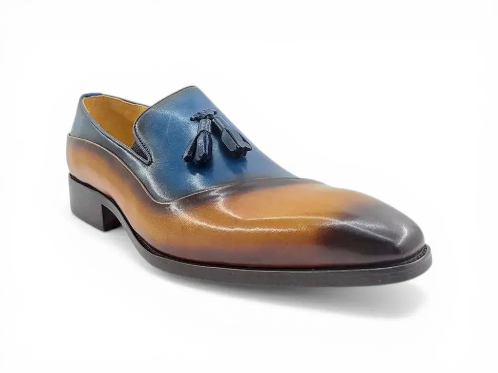 Two Tone Tassel Loafer Carrucci
