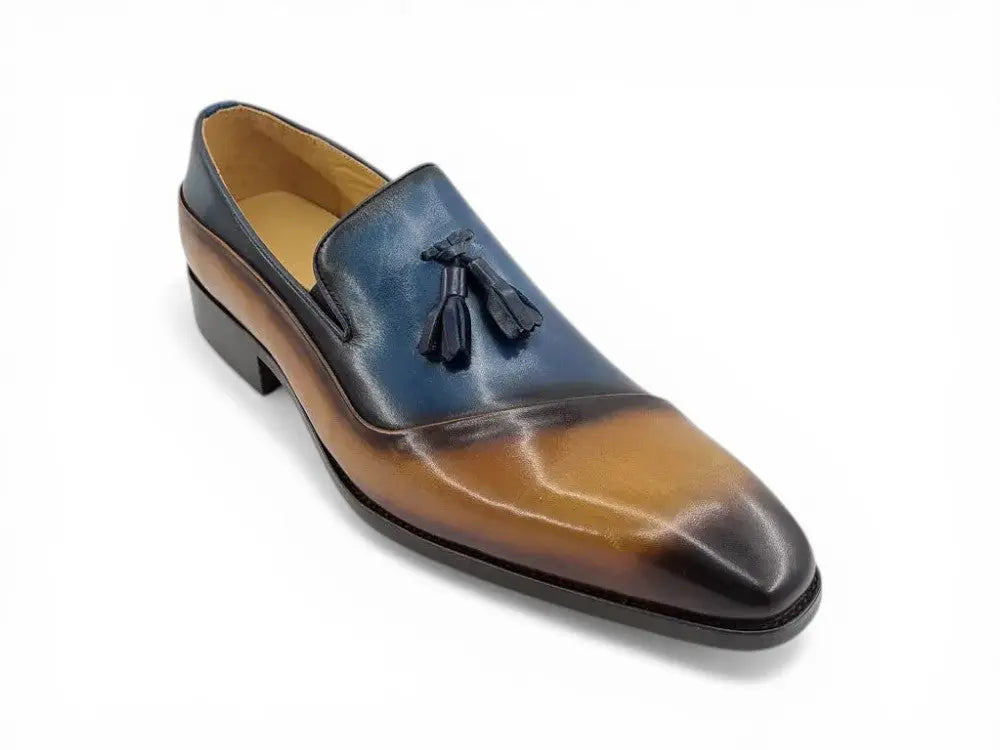 Two Tone Tassel Loafer Carrucci