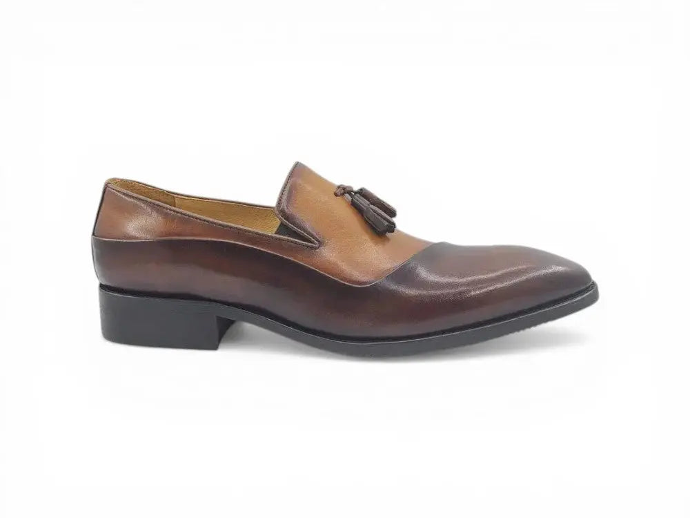 Two Tone Tassel Loafer Carrucci